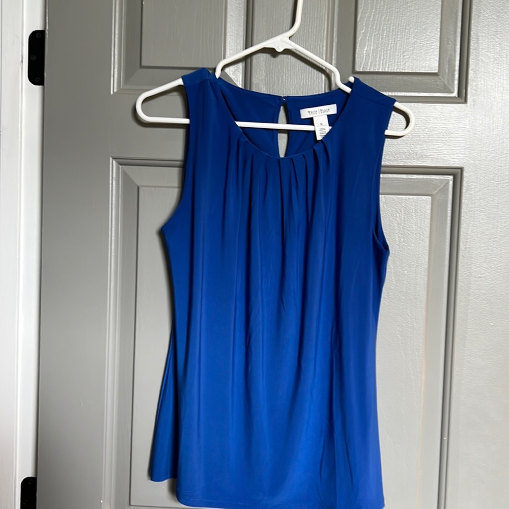 White House/black market royal blue blouse, size medium